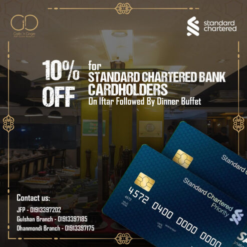 10% Off on Standard Chartered Bank | Garlic ‘n Ginger