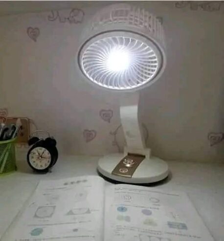 USB Rechargeable Fan With LED Light