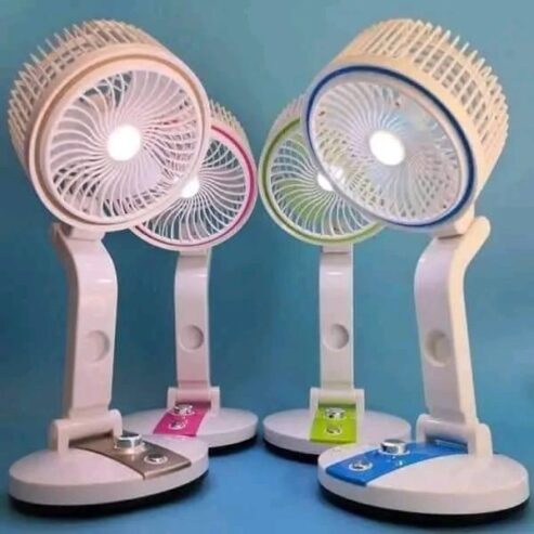 USB Rechargeable Fan With LED Light