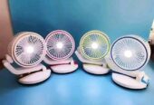 USB Rechargeable Fan With LED Light