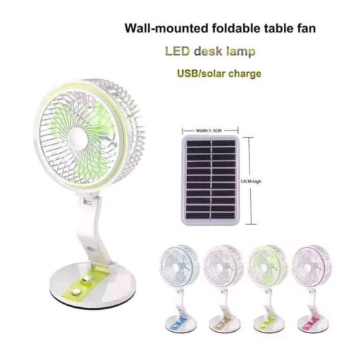 USB Rechargeable Fan With LED Light