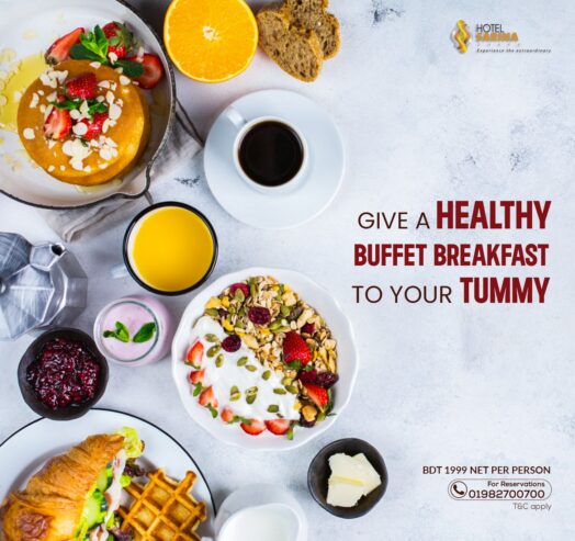 Enjoy Everyday Buffet Breakfast Offer | Hotel Sarina Dhaka