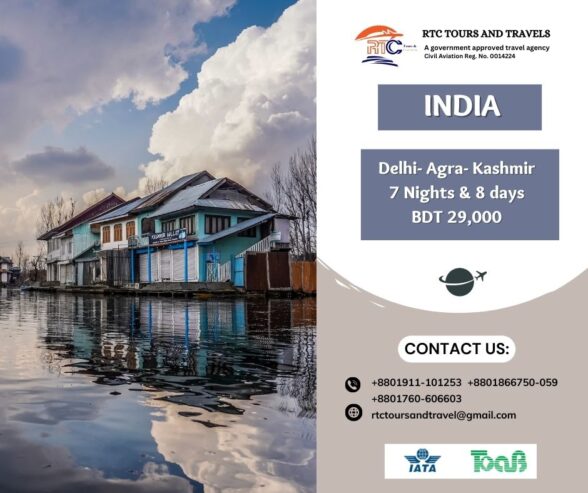 Delhi-Agra-Kashmir(Group Tour)