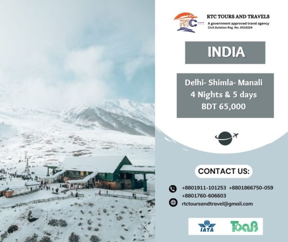 Delhi – Shimla – Manali Tour Packages