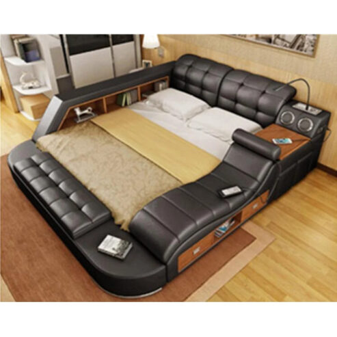 Exclusive Design Artificial Leather Bed