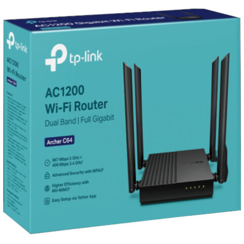 TP-Link Archer C64 AC1200 Full Gigabit WiFi Router