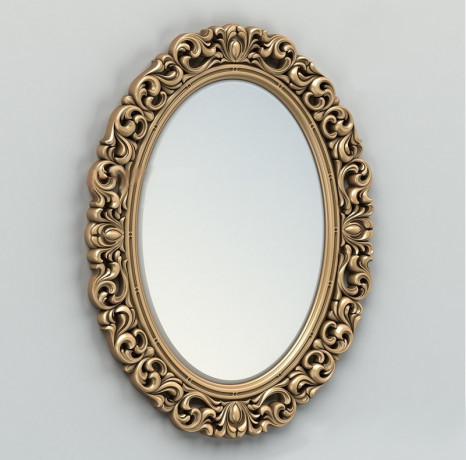 The egg shaped wall mirror