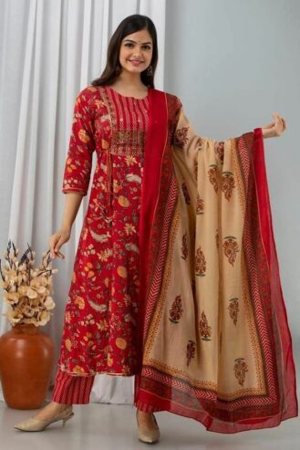 Anarkali three piece