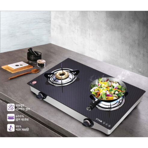 Double Glass Auto Gas Stove