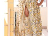 Floral Cotton Anarkali Suit