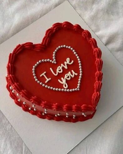 Heart Shape Red Velvet Cake