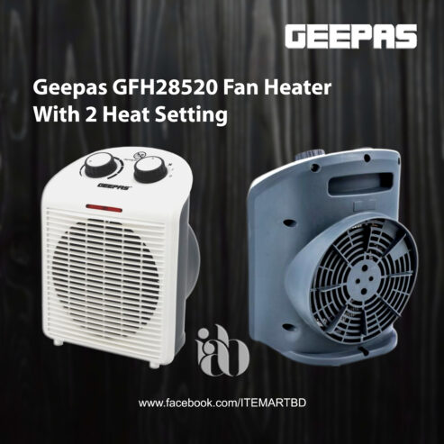 Geepas GFH28520 Heater Fan With 2 Heat Settings