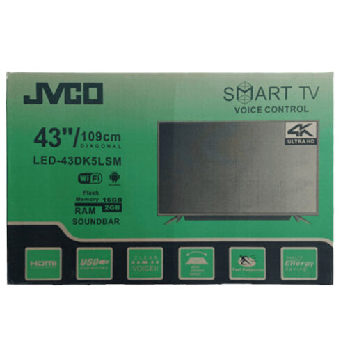 JVCO TV 43″ Metal Body 4K Google Voice Control