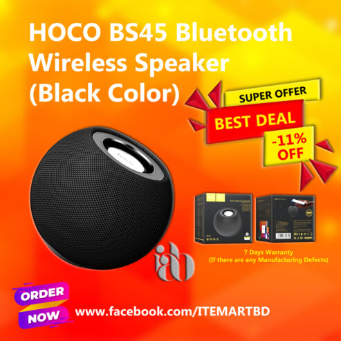 HOCO BS45 Wireless Bluetooth Speaker (Black Color)