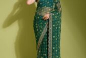 Embroidery Cut Work Design Saree