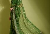 Embroidery Cut Work Design Saree