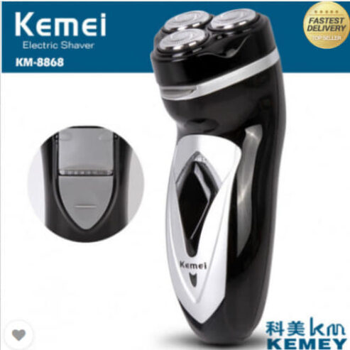 KM-8868 Kemei Triple Blades Rechargeable Shaver (BB)