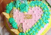 Vanilla Love Shape Cake