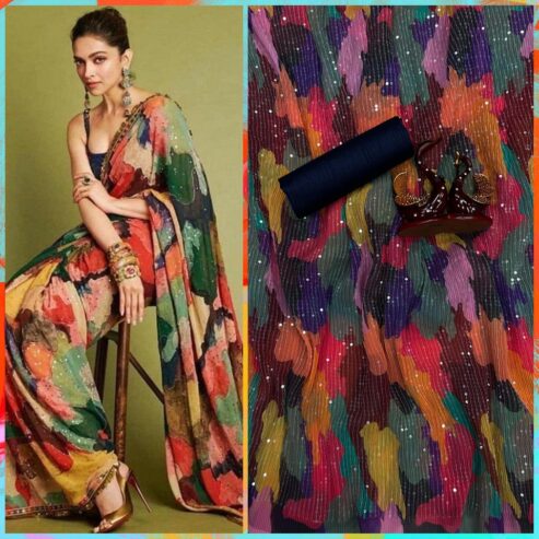 Beautiful Shaded Color Sequence Sarees