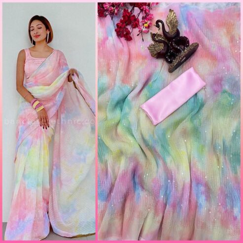 Beautiful Shaded Color Sequence Sarees