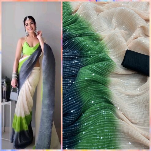 Beautiful Shaded Color Sequence Sarees