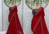 Georgette Red Saree BD