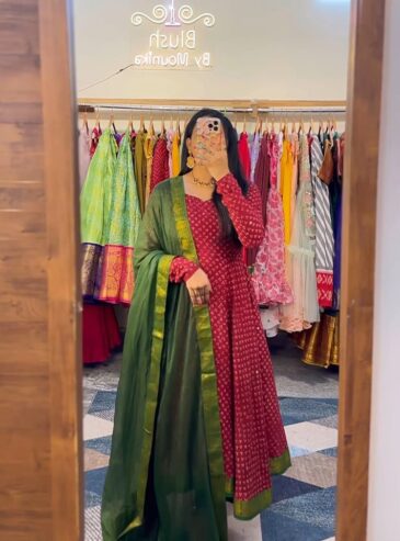 Beautiful New Gown With Kota dupatta