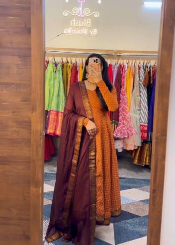 Beautiful New Gown With Kota dupatta