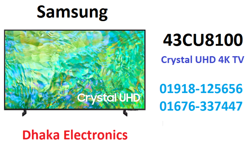 SAMSUNG 43 inch CU8100 CRYSTAL UHD 4K VOICE CONTROL TV
