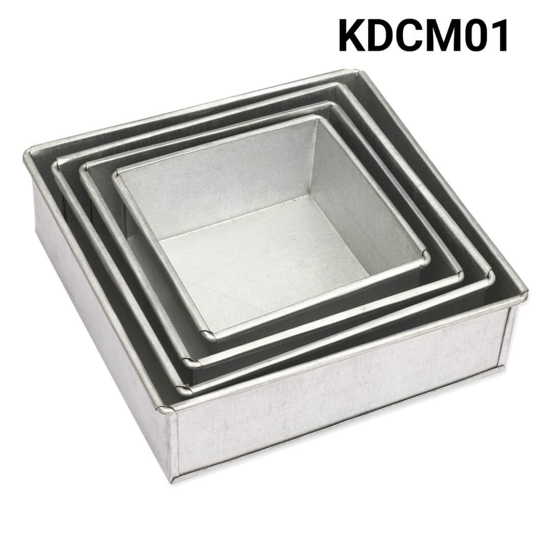 Square Shape Cake Mold Set-4 Pieces