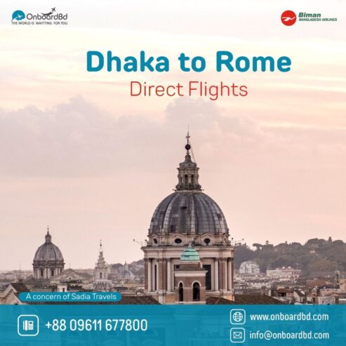 Dhaka to Rome Flights 2024