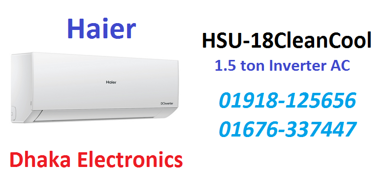 1.5 Ton Haier HSU-18CleanCool INVERTER SPLIT AC