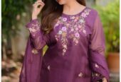 Georgette Embroidery Stone Work 4 Peace Dress