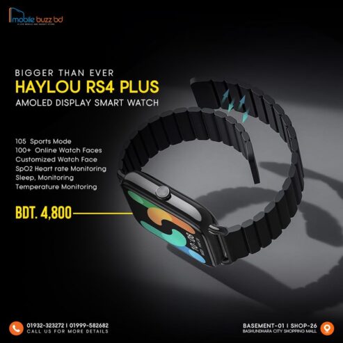 Haylou RS4 Plus Smart Watch New in Dhaka