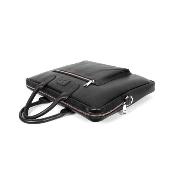 Black Leather Laptop Bag For sale