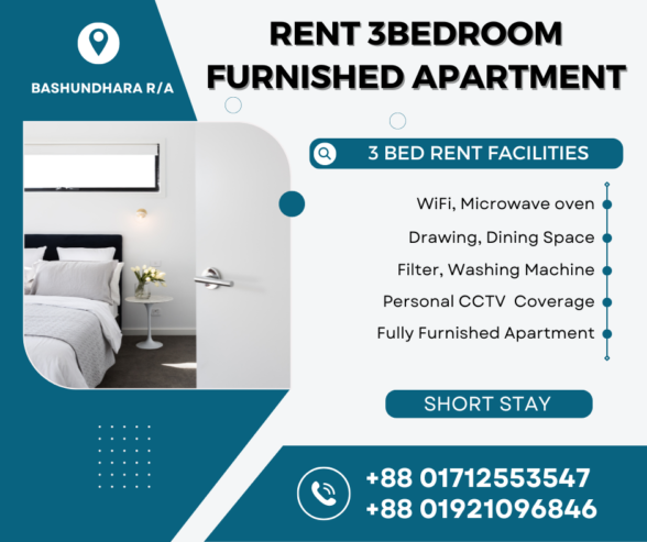 Rent a Luxurious Apartments with Three-Bedroom Furnished