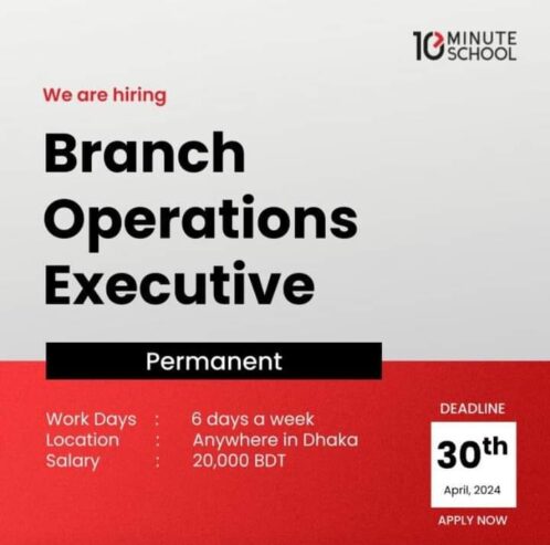 Branch Operations Executive Job