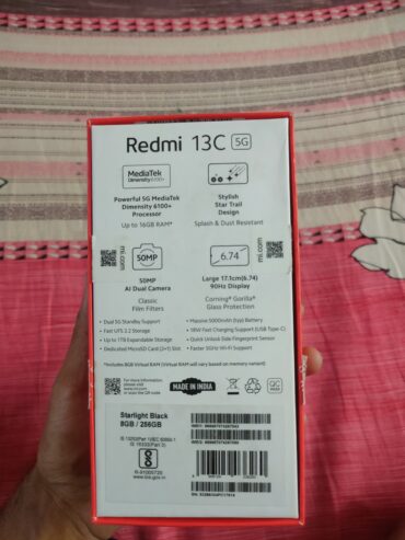 Redmi 13c 5g 16/256 for sale