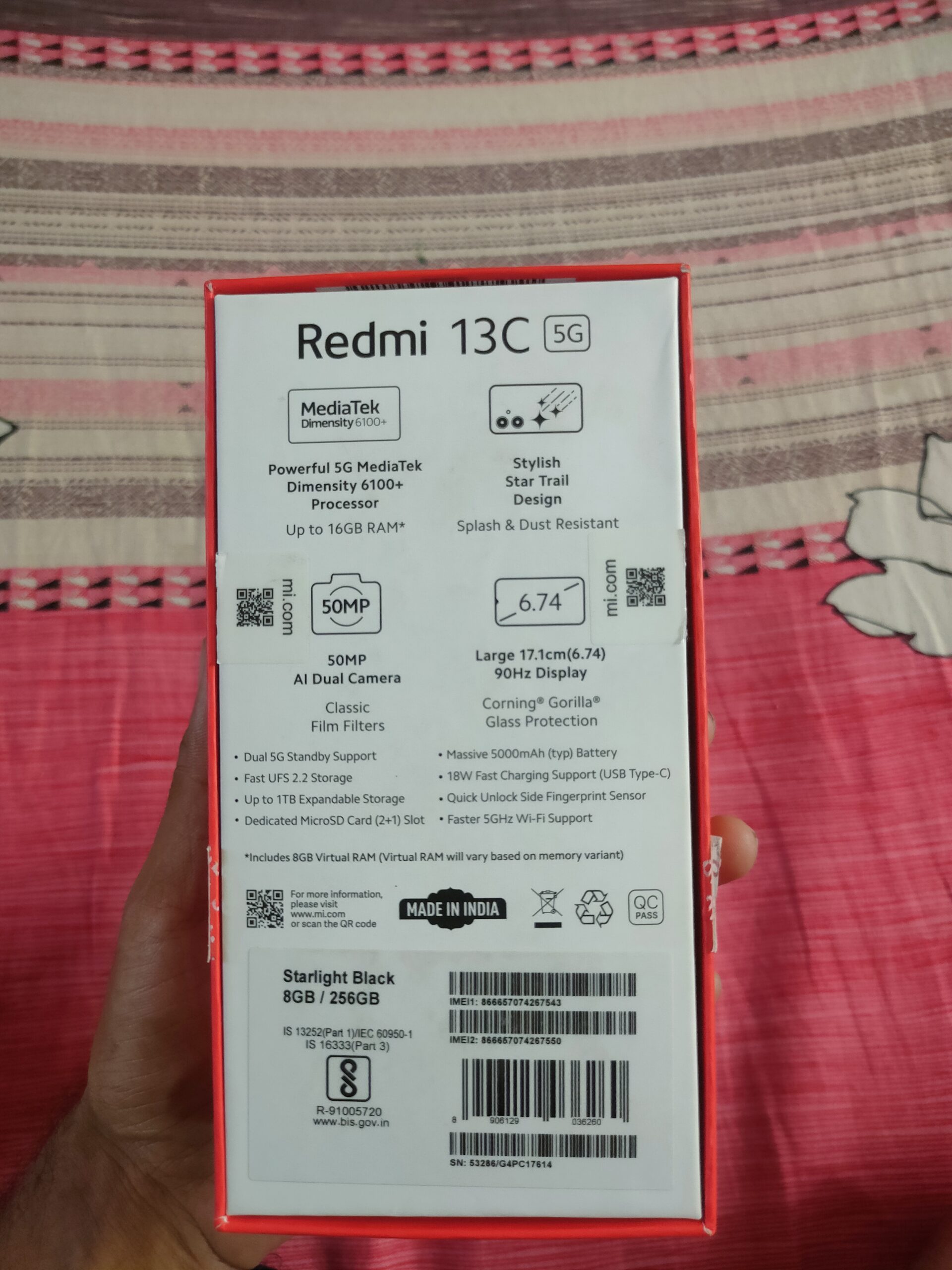 Redmi 13c 5g 16/256 for sale