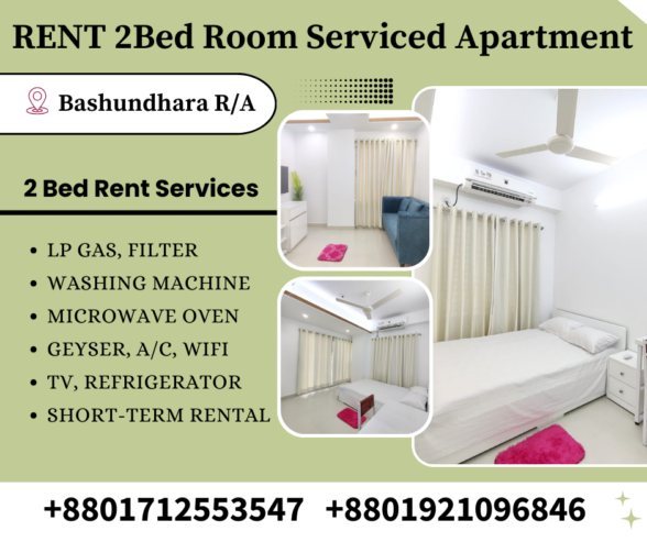 Rent Furnished Flat Two Bedroom In Bashundhara R/A