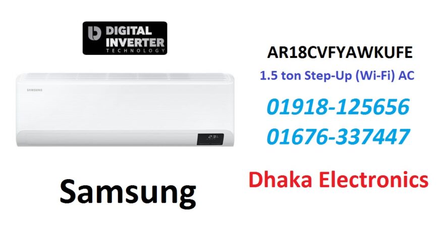 Samsung AC 1.5 Ton  AR18CVFYAWKUFE Wi-Fi INVERTER SPLIT AC