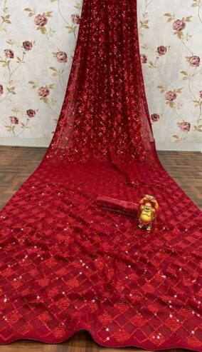 Georgette Sequin Saree