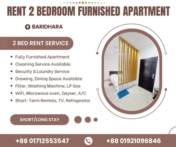 Rent Luxurious 2 Bedroom Apartment In Baridhara Serviced