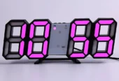 LED Digital Wall Clock Alarm Date Temperature Automatic Backlight Table Desktop