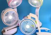 LR fan – Adjustable rechargeable folding fan with LED light