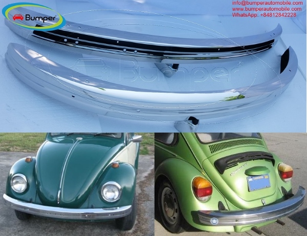 Volkswagen Beetle bumper type (1968-1974) by stainless steel (VW Käfer Stoßfänger satz)