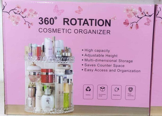 360° rotation makeup organizer