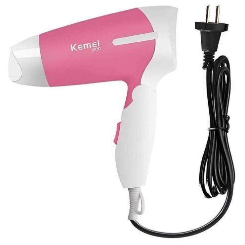 Kemei KM-6830 Hot And Normal Air Foldable Hair Dryer.