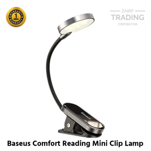 Baseus Comfort Reading Mini Clip Lamp Lamp Book Light USB Led Rechargeable Mini Clip-On Desk Lamp Light Flexible Nightlight Reading Lamp For Travel Bedroom Book