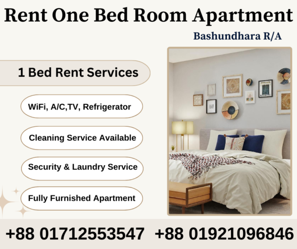 Renting A furnished 1BHK Apartment in Bashundhara